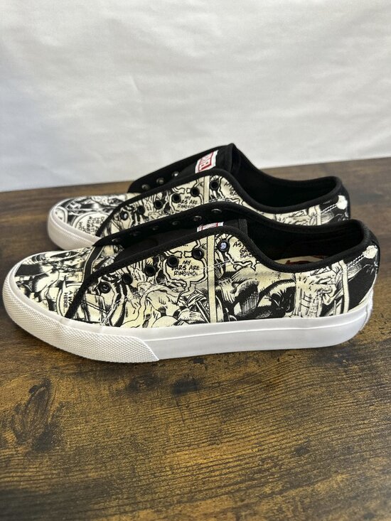 DC Other - DC x Marvel Deadpool DP Manual Skate Shoe Black White Comic Men's 11.5 *No Laces